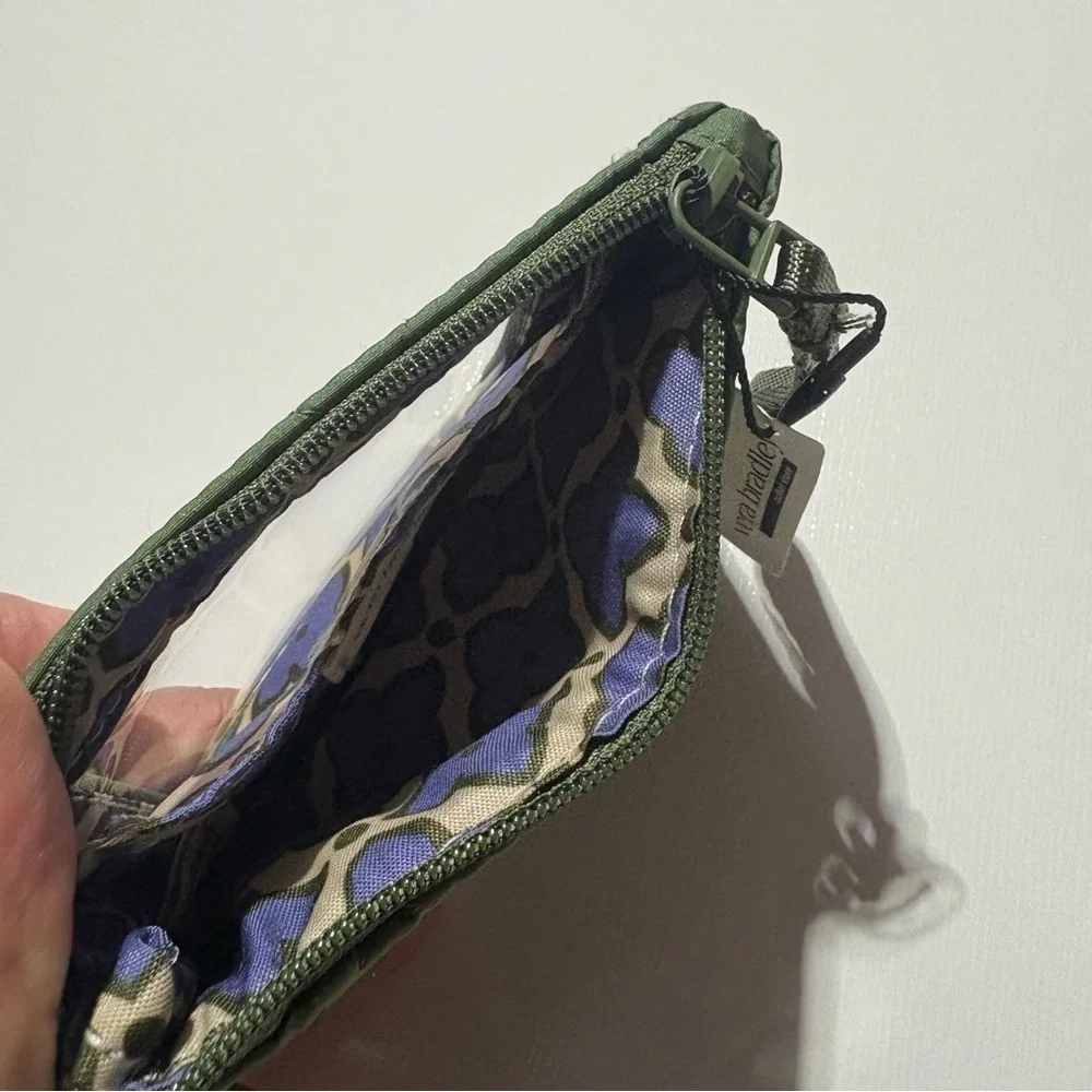 Vera Bradley Green and Purple Key & Card Holder